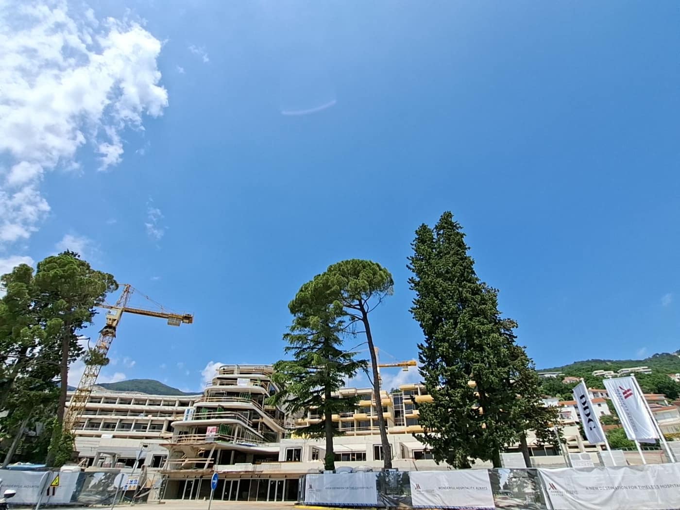 Facade under construction
